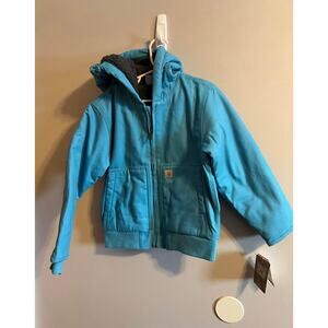 NWT Carhartt CP9564-442 Canvas Insulated Sherpa Lined Hooded Jacket Size 6 XS